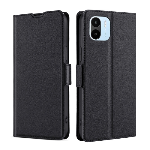 

For Xiaomi Redmi A1 Ultra-thin Voltage Side Buckle Leather Phone Case(Black)