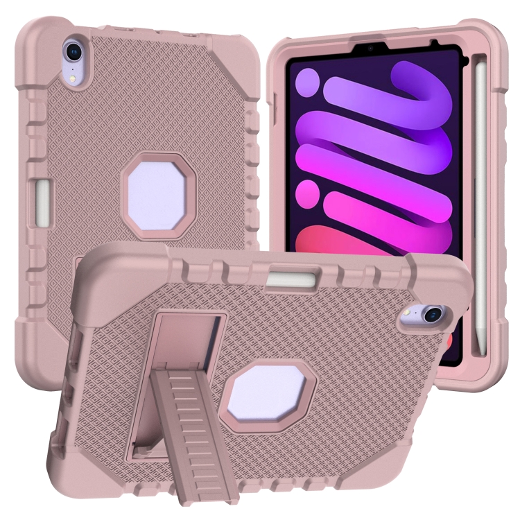 

For iPad mini 6 2021 Silicone + PC Shockproof Protective Tablet Case(Rose Gold)