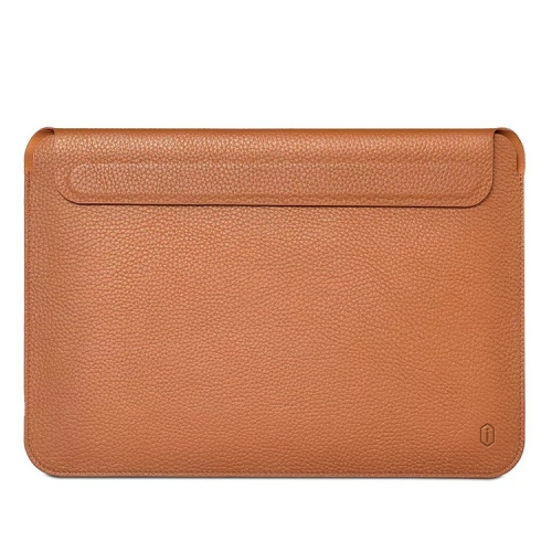 

For 16 inch Laptop WIWU Ultra-thin Genuine Leather Laptop Sleeve(Brown)
