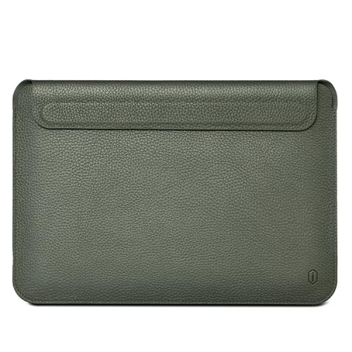 

For 16.2 inch Laptop WIWU Ultra-thin Genuine Leather Laptop Sleeve(Army Green)