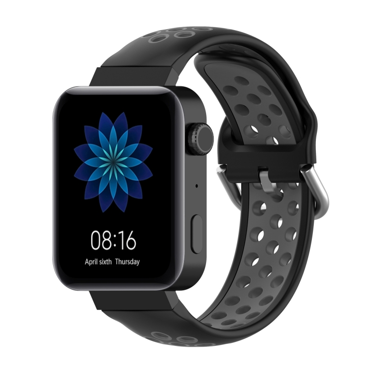 สำหรับ Xiaomi Watch / Huawei Honor S1 18 มม. สองแถบนาฬิกากีฬาสี (สีดำ ...