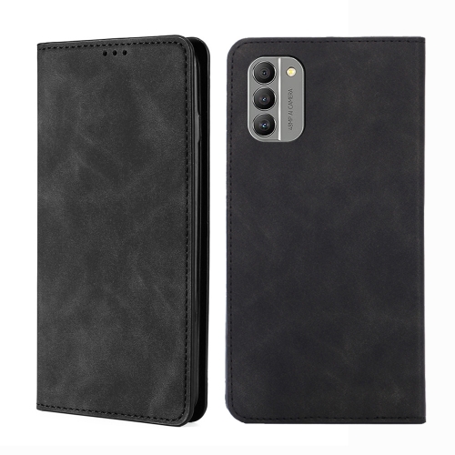 

For Nokia G400 Skin Feel Magnetic Leather Phone Case(Black)