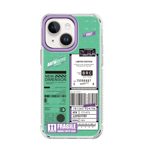 

For iPhone 14 Mutural Dual-side Laminating Printed TPU Phone Case(Green)