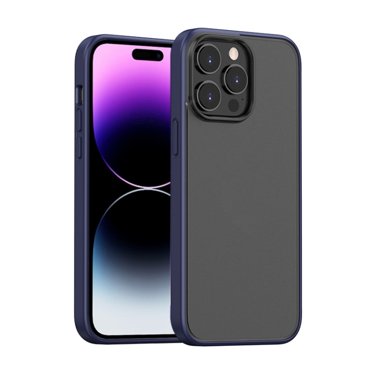 

For iPhone 14 Pro Mutural Moying Series TPU Phone Case(Dark Blue)