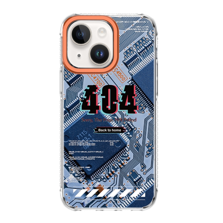 

For iPhone 14 Plus Mutural Modern Series Circuit Board Printed Phone Case(Blue)