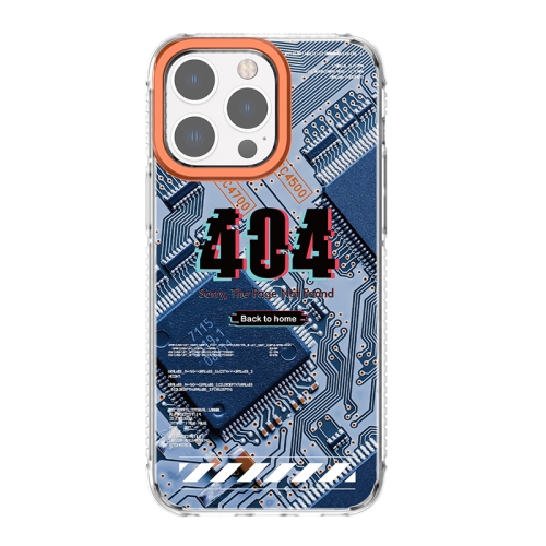 

For iPhone 14 Pro Max Mutural Modern Series Circuit Board Printed Phone Case(Blue)