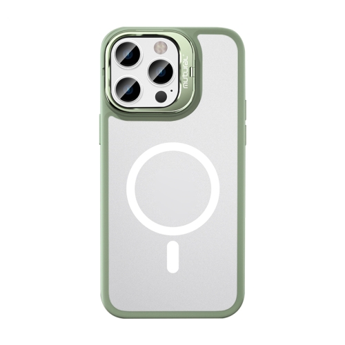 

For iPhone 14 Pro Mutural Color Holder Magsafe Phone Case(Green)