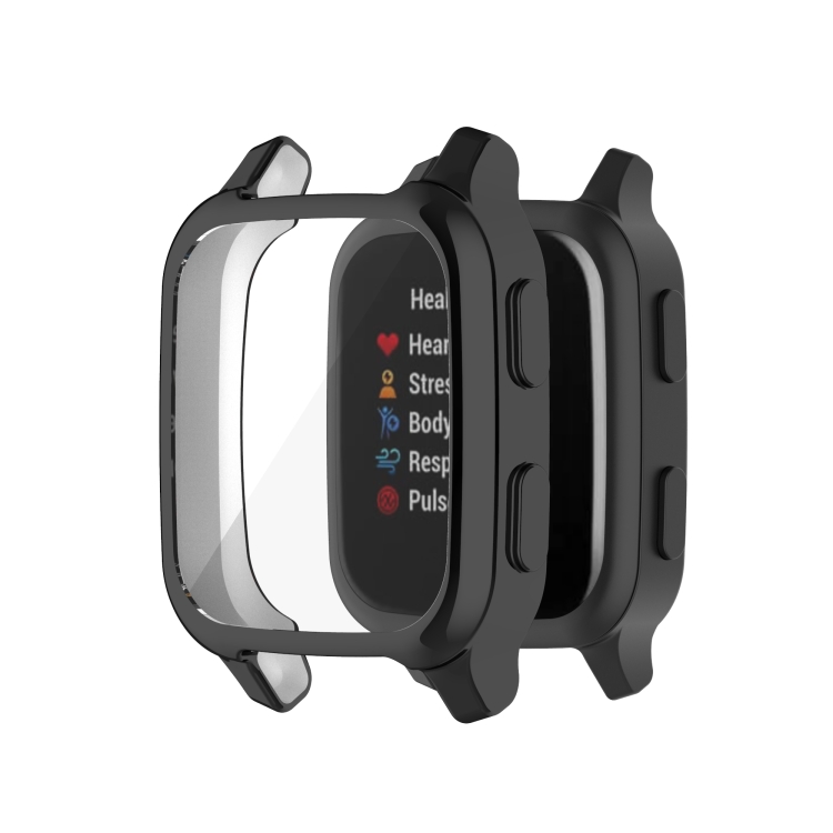 

For Garmin Venu Sq 2 Full Coverage TPU Electroplating Watch Case(Black)