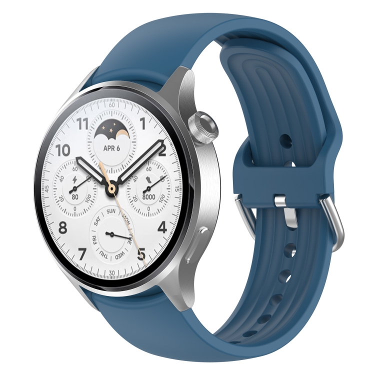 

For Xiaomi Watch S1 Pro Solid Color Silicone Watch Band(Dark Blue)