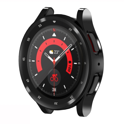 

For Samsung Galaxy Watch5 Pro 45mm Full Coverage TPU Electroplating Watch Case(Black)