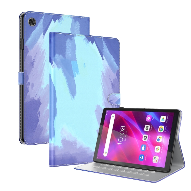 

For Lenovo Tab M7 3rd Gen Watercolor Pattern Flip Leather Tablet Case(Winter Snow)