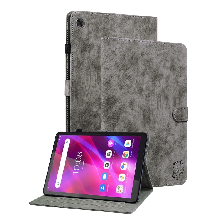 For Lenovo Tab M7 3rd Gen Tiger Pattern Flip Leather Tablet Case