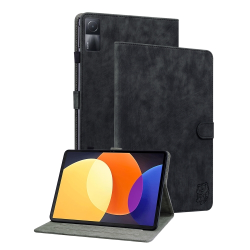 

For Xiaomi Redmi Pad 5G Tiger Pattern Flip Leather Tablet Case(Black)