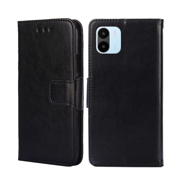 

For Xiaomi Redmi A1 Crystal Texture Leather Phone Case(Black)