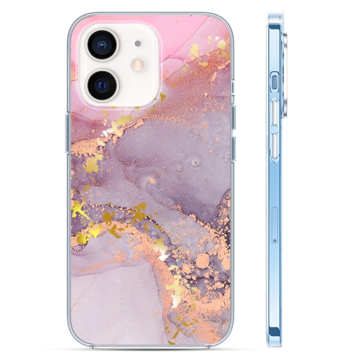 

For iPhone 11 Coloured Glaze Marble Phone Case(Pink Grey)