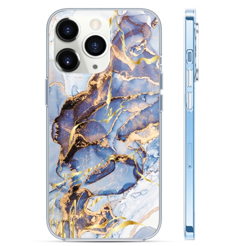 

For iPhone 11 Pro Max Coloured Glaze Marble Phone Case(Purple Grey)