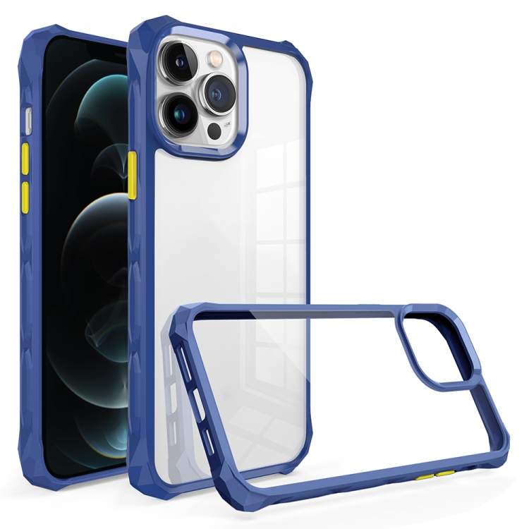 

For iPhone 12 Pro Max Water Cube High Transparent Space Phone Case(Sapphire)