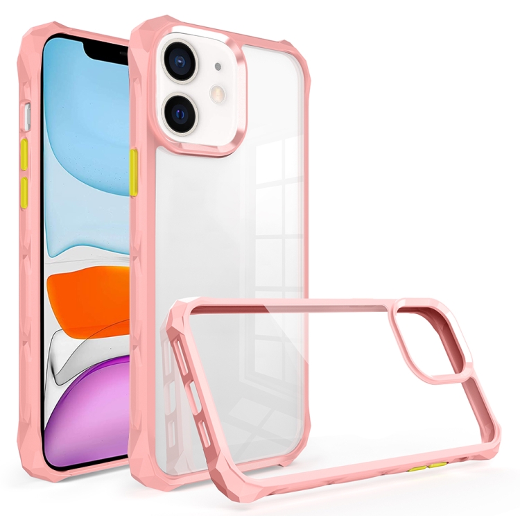 

For iPhone 11 Water Cube High Transparent Space Phone Case(Pink)