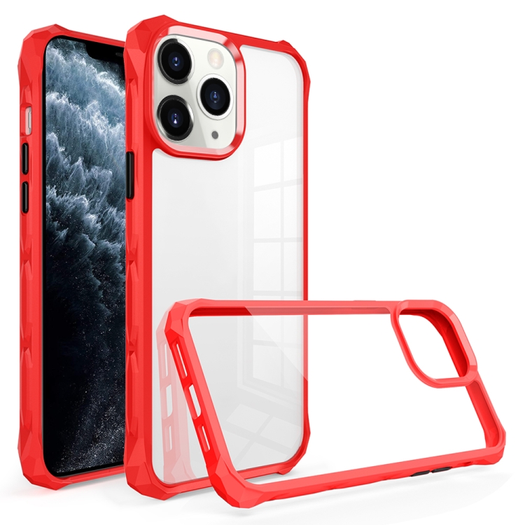 

For iPhone 11 Pro Water Cube High Transparent Space Phone Case(Red)