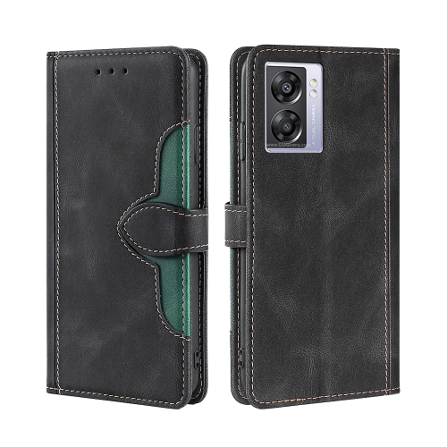 

For OPPO K10 5G Global Skin Feel Magnetic Buckle Leather Phone Case(Black)