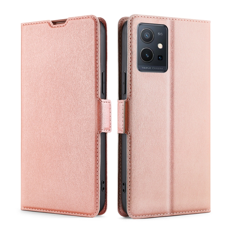 

For vivo Y52t Ultra-thin Voltage Side Buckle Leather Phone Case(Rose Gold)