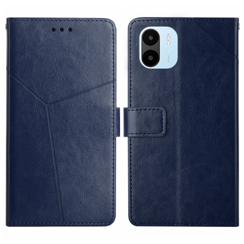 

For Xiaomi Redmi A1 HT01 Y-shaped Pattern Flip Leather Phone Case(Blue)
