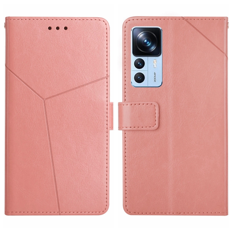 

For Xiaomi Redmi K50 Ultra/12T/12T Pro HT01 Y-shaped Pattern Flip Leather Phone Case(Pink)
