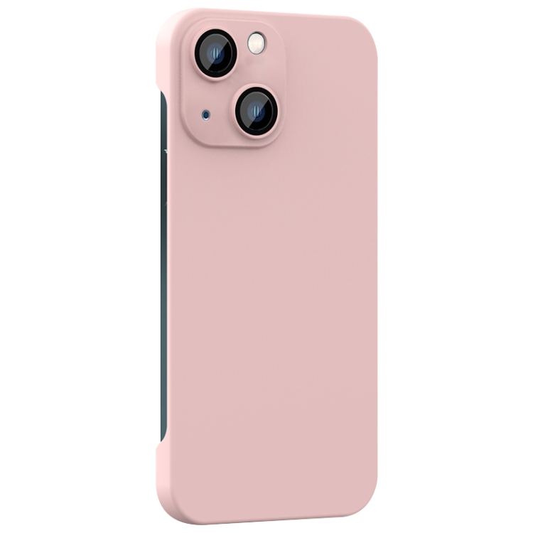 

For iPhone 14 Rimless PC Phone Case with Lens Film(Pink)