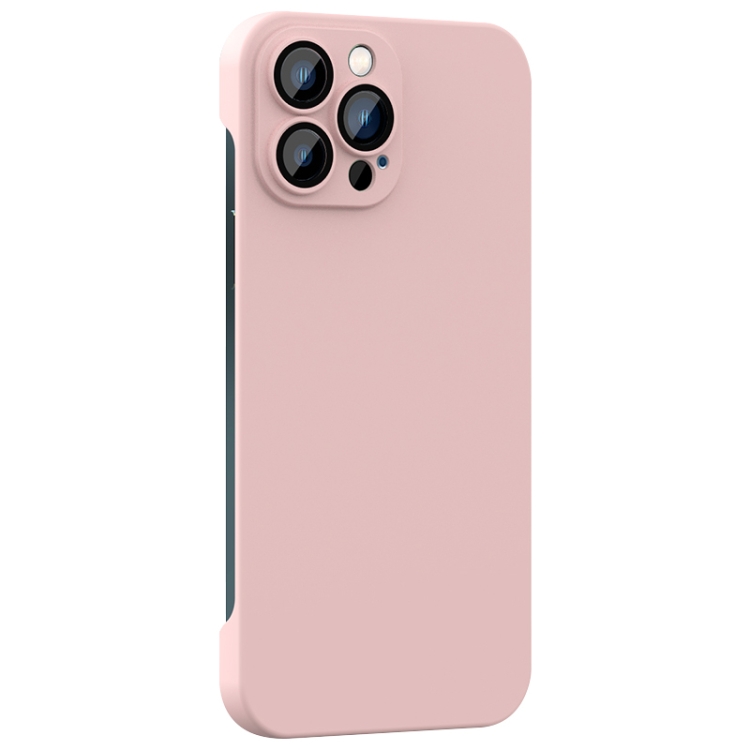 

For iPhone 14 Pro Max Rimless PC Phone Case with Lens Film(Pink)