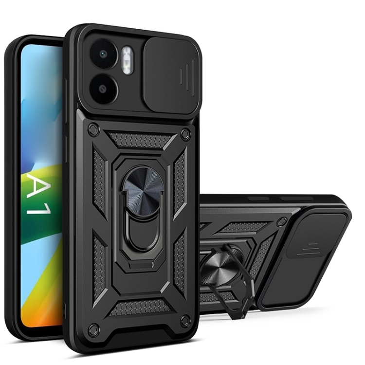 

For Xiaomi Redmi A1 4G Sliding Camera Cover Design TPU+PC Phone Case(Black)