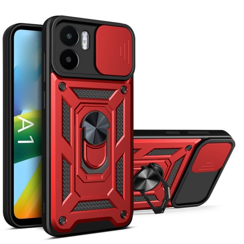 

For Xiaomi Redmi A1 4G Sliding Camera Cover Design TPU+PC Phone Case(Red)