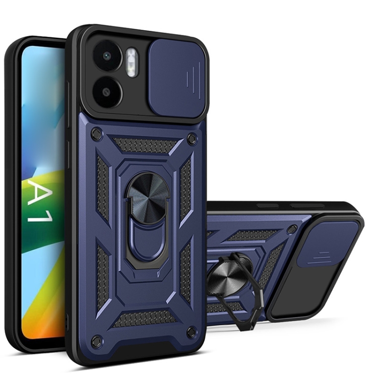 

For Xiaomi Redmi A1 4G Sliding Camera Cover Design TPU+PC Phone Case(Blue)