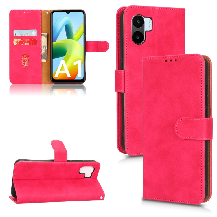 

For Xiaomi Redmi A1 4G Skin Feel Magnetic Flip Leather Phone Case(Rose Red)