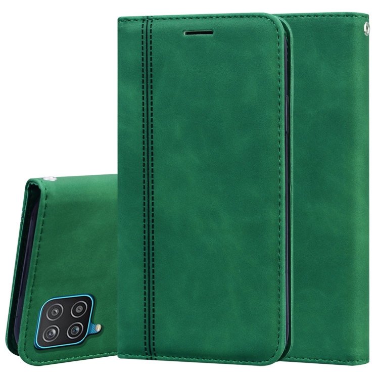 

For Samsung Galaxy M33 5G Global Frosted Business Magnetic Horizontal Flip PU Phone Case(Green)