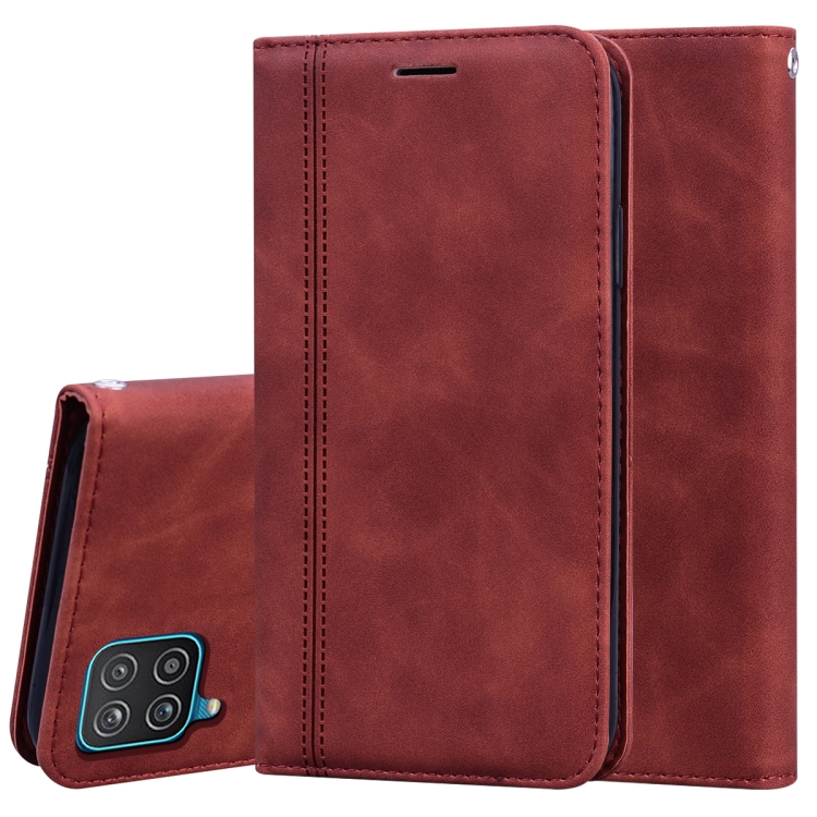 

For Samsung Galaxy M53 Frosted Business Magnetic Horizontal Flip PU Phone Case(Brown)