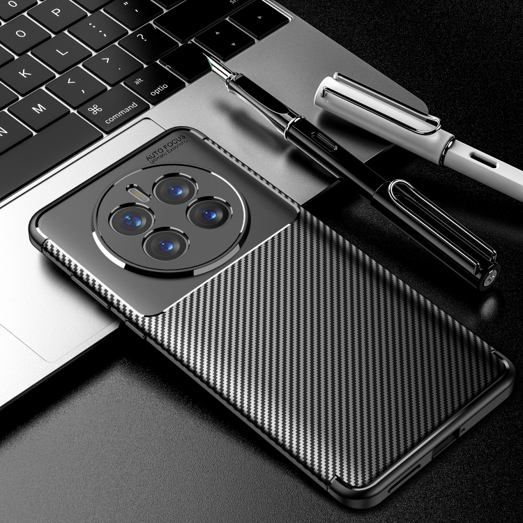 

For Huawei Mate 50 Carbon Fiber Texture Fine Hole TPU Phone Case(Black)