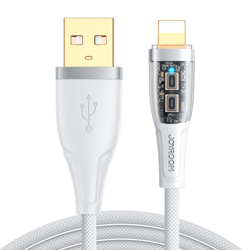 

JOYROOM S-UL012A3 2.4A USB to 8 Pin Intelligent Power-Off Fast Charging Data Cable, Length:1.2m(White)