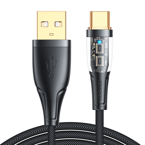 

JOYROOM S-UC027A3 3A USB to USB-C/Type-C Intelligent Power-Off Fast Charging Data Cable, Length:1.2m(Black)