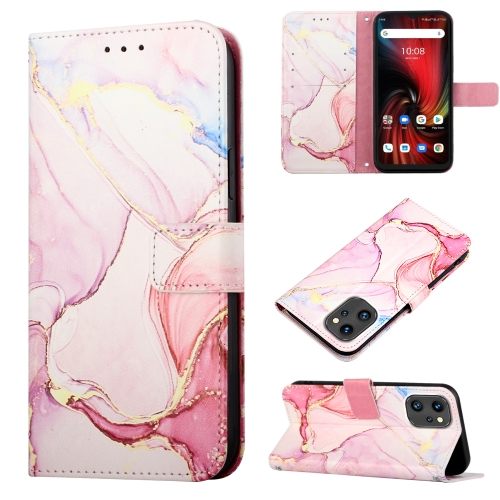 

For UMIDIGI F3 4G/F3 5G/F3 SE/F3S PT003 Marble Pattern Flip Leather Phone Case(Rose Gold LS005)
