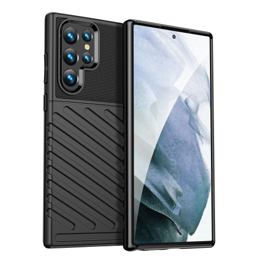 

For Samsung Galaxy S23 Ultra 5G Thunderbolt Shockproof TPU Phone Case(Black)