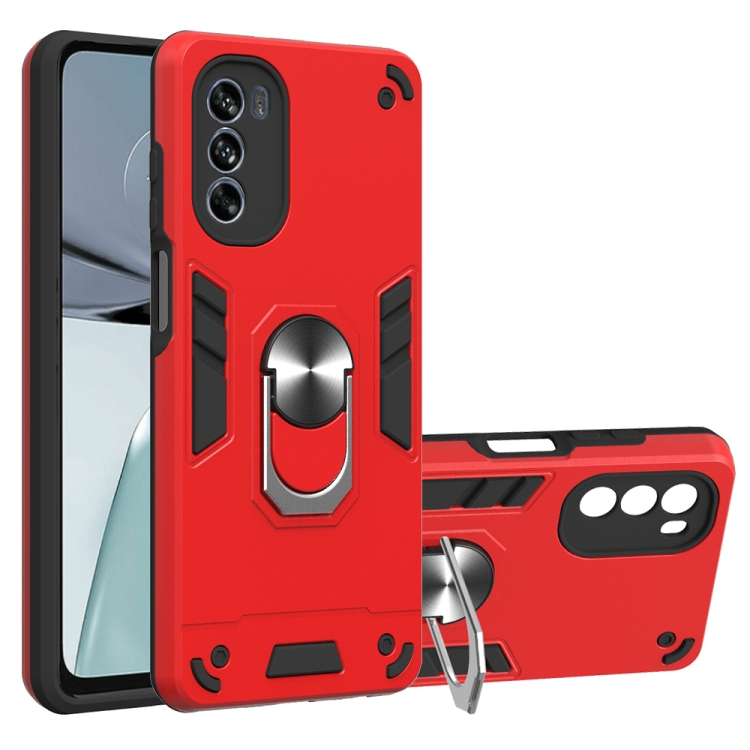 

For Motorola Moto G62 5G 2 in 1 Armour Series PC + TPU Protective Phone Case(Red)