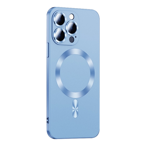 

For iPhone 13 Pro Liquid Lens Protector Magsafe Phone Case(Sierra Blue)