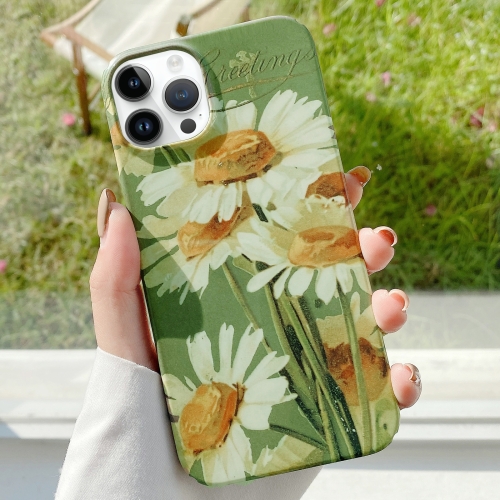 

For iPhone 14 Pro Max Varnishing Water Stick PC Phone Case(Big Chrysanthemum)