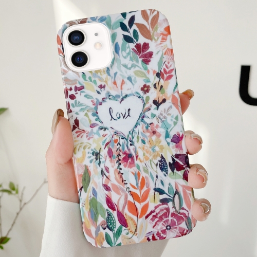 

For iPhone 12 Varnishing Water Stick PC Phone Case(Love)