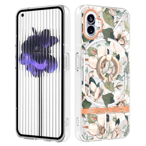 

For Nothing Phone 1 Flowers Series TPU Phone Case(Green Gardenia)