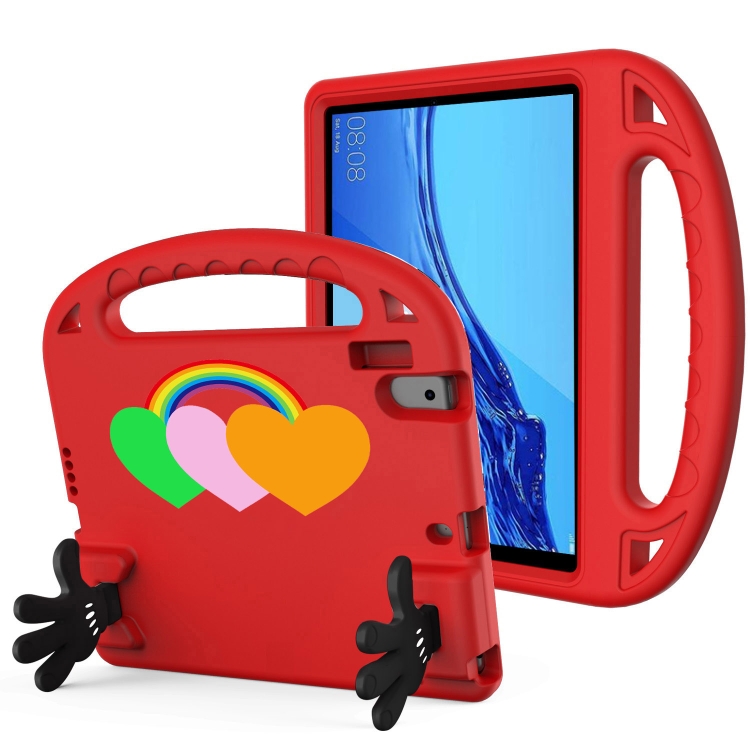 

For Lenovo Tab B10 10.1 2020 Love Small Palm Holder EVA Tablet Case(Red)
