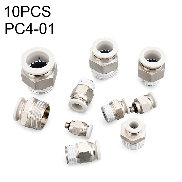 

PC4-01 LAIZE 10pcs PC Straight Pneumatic Quick Fitting Connector
