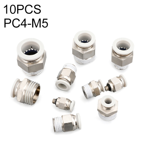 

PC4-M5 LAIZE 10pcs PC Straight Pneumatic Quick Fitting Connector