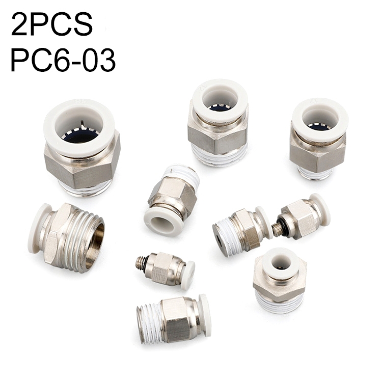 

PC6-03 LAIZE 10pcs PC Straight Pneumatic Quick Fitting Connector