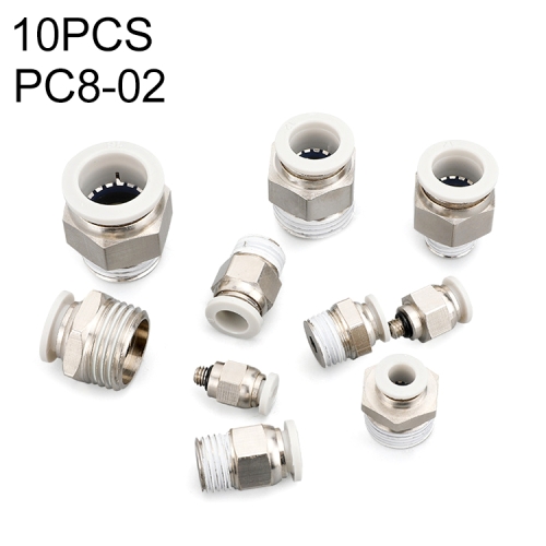 

PC8-02 LAIZE 10pcs PC Straight Pneumatic Quick Fitting Connector